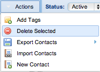 Screenshot: Delete Selected Contacts